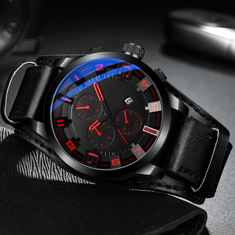 Army Military Quartz męskie zegarki Top marka luksusowy skórzany zegarek męski Casual Sport męski zegarek na rękę Relogio Masculino wodoodporny