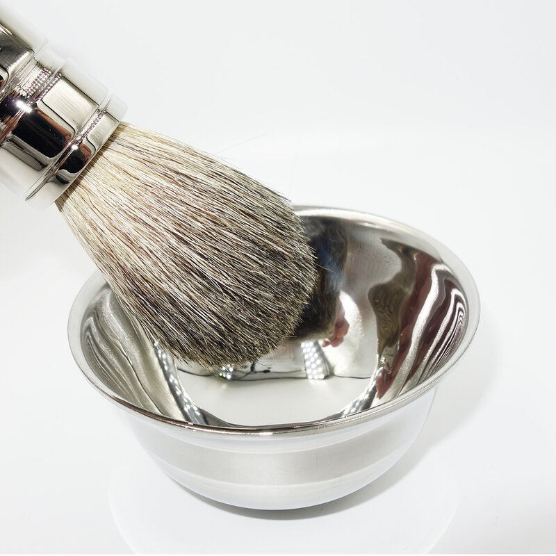 Мужская Чаша для бритья из нержавеющей стали iRAZOR, профессиональная чаша для чистки бороды, кружка для мыла, для домашнего салона