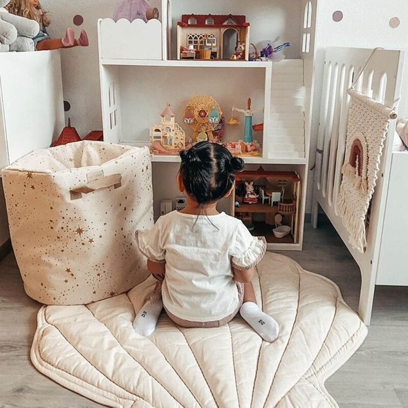 Bebê jogar esteira de algodão macio tipo casca ginásio atividade rastejando tapete crianças bebês dormir piso tapete berçário quarto