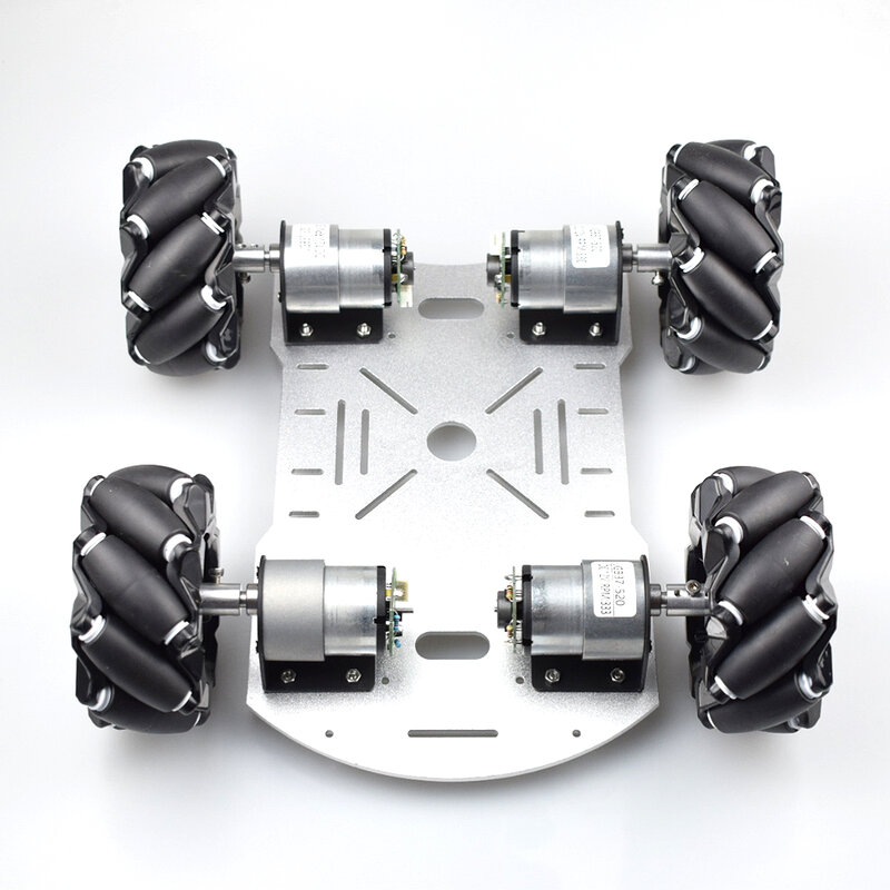 Kit de châssis de voiture robot Mecanum avec moteur à gravure DC 12V, roue versi96 mm, charge de 15kg, Ardu37Raspberry Pi, projet de bricolage, jouet STEM