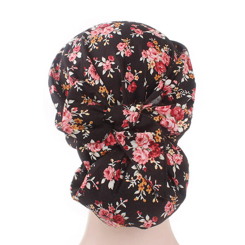 Casquette de chimio contre le Cancer, Hijab musulman pour femmes, Turban imprimé à fleurs, perte de cheveux, foulard élastique en coton, couvre-chef