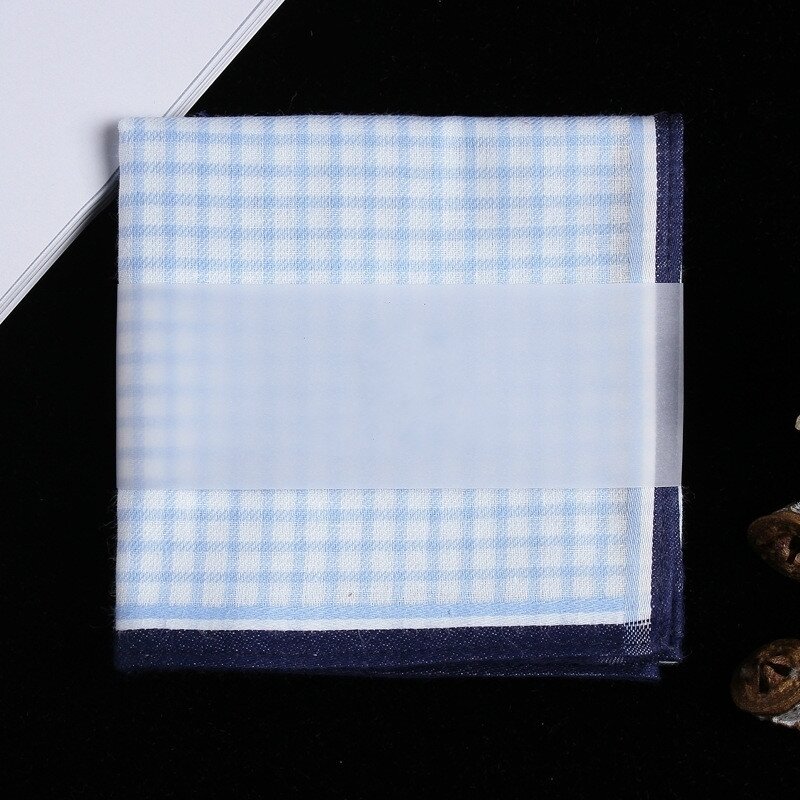 Vierkante Hoge Kwaliteit Mannen Katoen % Plaid Zachte Comfortabele Zakdoek Draagbare Servetten Milieuvriendelijke Britse Mode