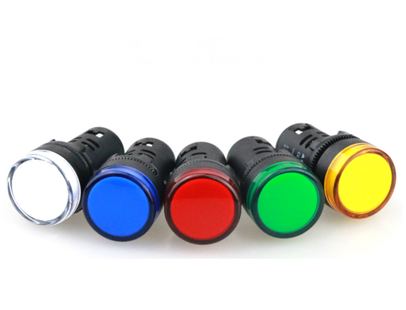 표시등 신호 램프 라이트, 방수 ad16-22ds, AC/DC, 12V, 24V, 110V, 220V, 380V, 적색, 녹색, 황색, 청색, 백색 LED, 22mm