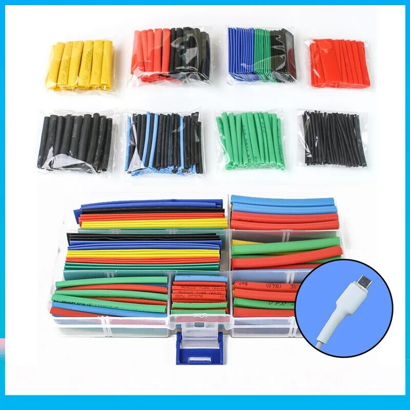 2:1 Thermoresistant Buis Krimpkous Wikkelen Kit Diverse Draad Kabel Sulation Sleeving 3:1 Thermoresistant Krimpen Tubing