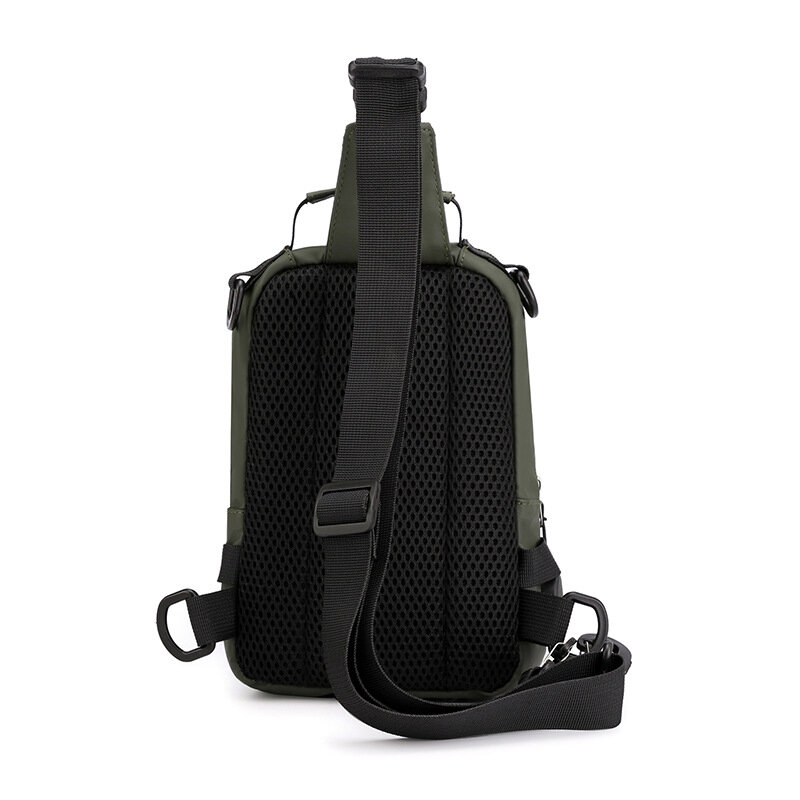 Bolso cruzado multifunción para hombre, mochila de pecho con carga USB, de viaje, impermeable, de gran capacidad, Unisex