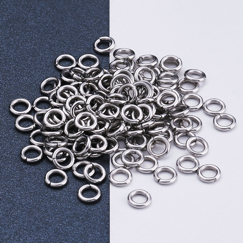 Открытые соединительные кольца из нержавеющей стали, фурнитура для изготовления ювелирных изделий «сделай сам», 4 мм, 6 мм, 8 мм