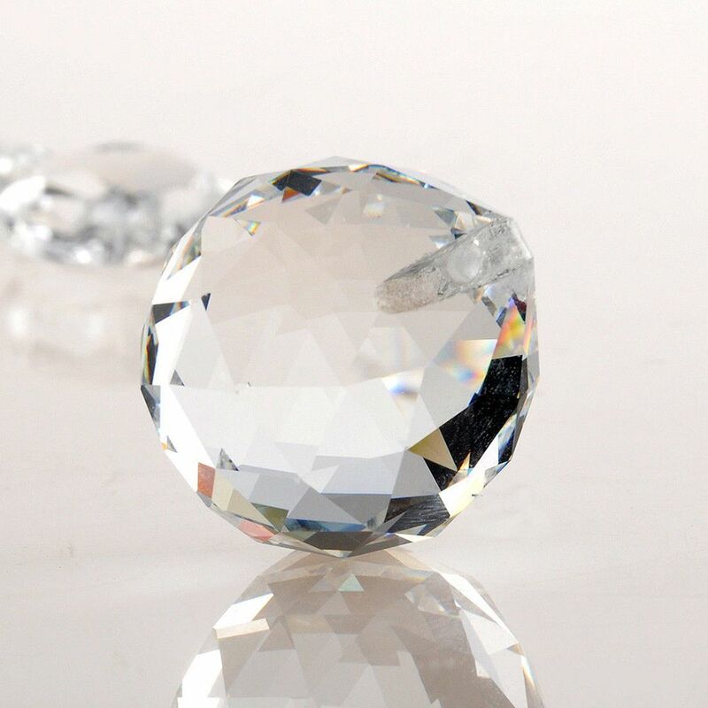 20mm/1pcs Crystal Lighting Ball Bead Faceted Ball Prism Colorful Suncatcher Ball Birthday Party Decoration Lighting Accessories