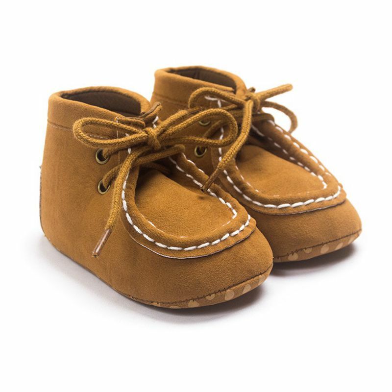 Zapatos de primavera para bebé recién nacido, calzado de ante de PU para primeros pasos, antideslizantes, de fondo suave, para niños y niñas