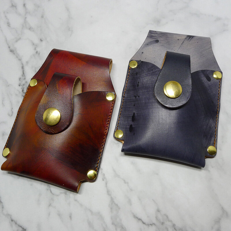 Blongk-tarjetero de cuero ultrafino para hombre y mujer, cartera con cinturón, monedero pequeño, Mini riñonera, XG-K