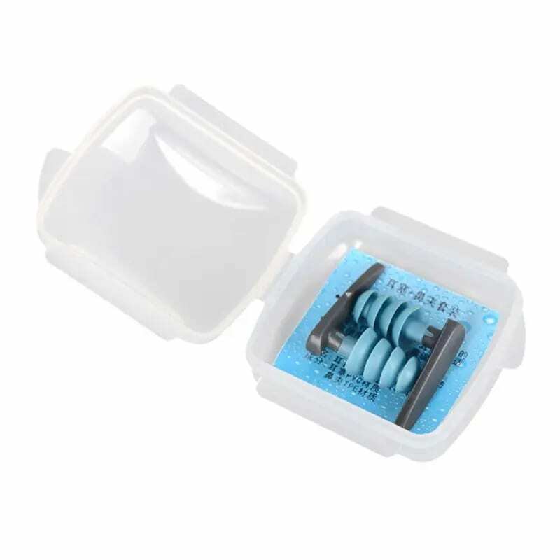 Беруши для плавания из мягкого силикона, удобные, водонепроницаемые, с шумоподавлением, многоразовые, Защита слуха, чехол для хранения