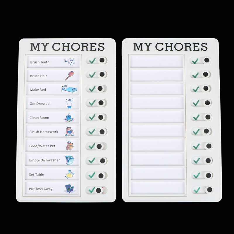 Memo riutilizzabile RV Checklist scheda di plastica Chore Chart, le mie faccende domestiche, lista di controllo per la cura degli anziani pianificatore giornaliero responsabilità e comportamento