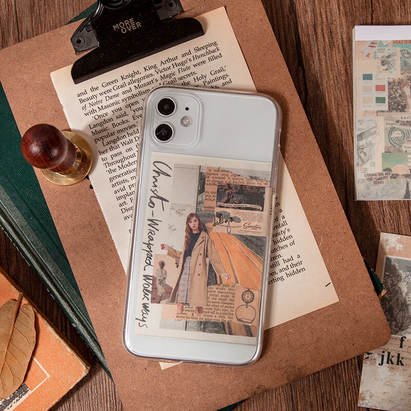 Dimi 50 Blatt Kreative Retro Memo Pad Tagebuch Schreibwaren Journal Planer Scrapbooking Vintage Dekorative DIY Post Material Papier