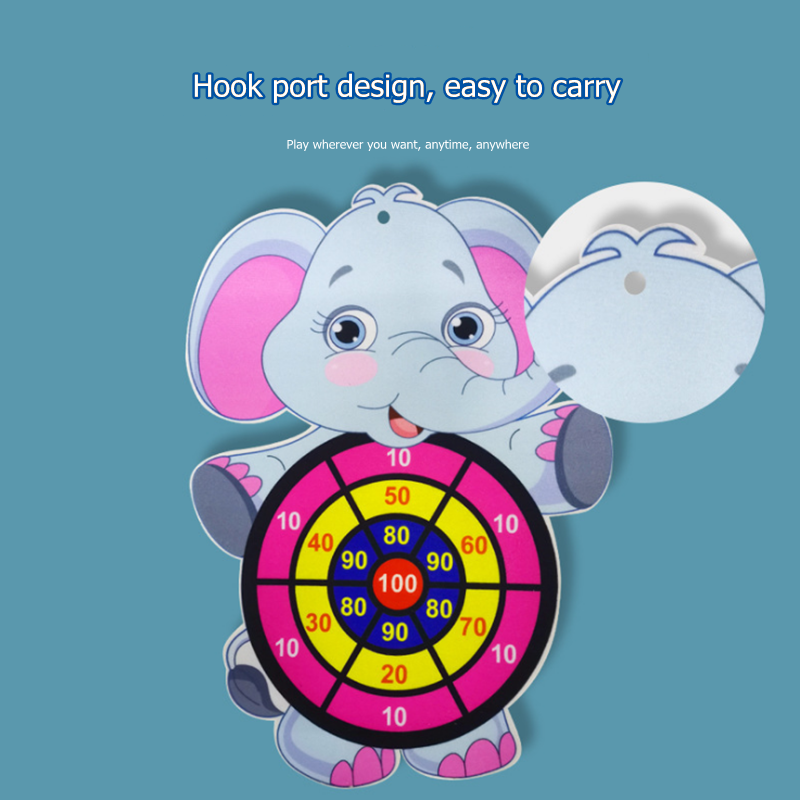 Cel dla dzieci Dart Sticky Ball naścienny Cartoon Animal tarcza do darta interaktywna zabawka domowa dla dzieci edukacyjne zabawki matematyczne