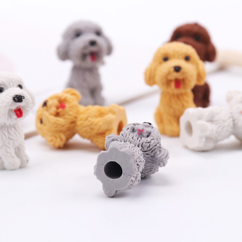 1PC Cartoon Cute Dog Rubber Eraser Art School Supplies Office Stationery Novelty Pencil Correction School Office Supplies