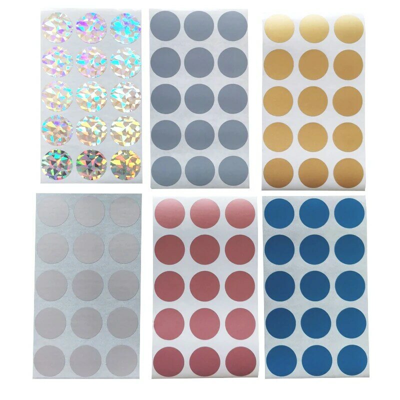 100pcs/pack Decorative Colorful Round Scratch Stickers DIY Label Sticker   Cute Handmade Material Escolar Favor