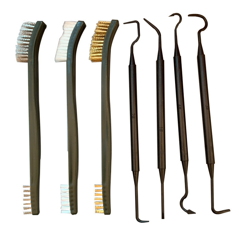 Brosses à dents en fil de cuivre en acier inoxydable, gIslande de la rouille, ensemble de brosses métalliques en acier, laiton, nylon, outils de livres