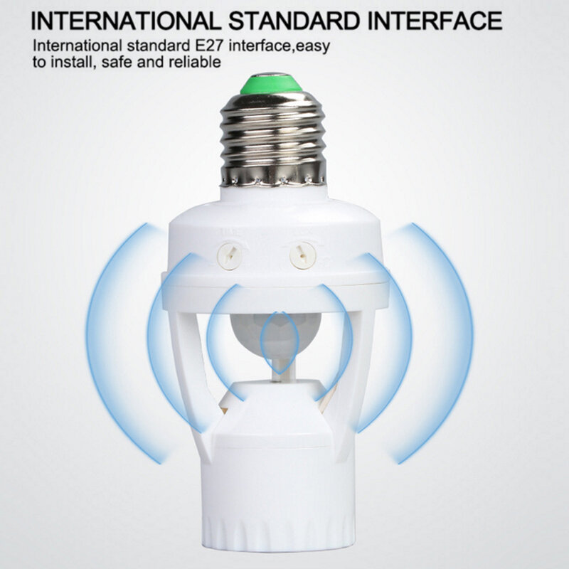 AC100-240V PIR Motion Sensor E27 Sockel Converter Ampulle LED E27 Lampe Basis Intelligente Schalter Glühbirne Lampe halter