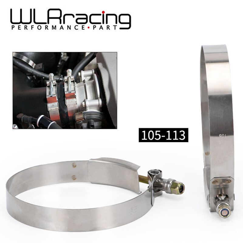 WLR RACING - (2 ชิ้น/ล็อต) 4 "CLAMPS 105 มม.-113 มม.304 ซิลิโคนTURBOท่อCOUPLER T BOLT CLAMP KITคุณภาพสูงWLR5258
