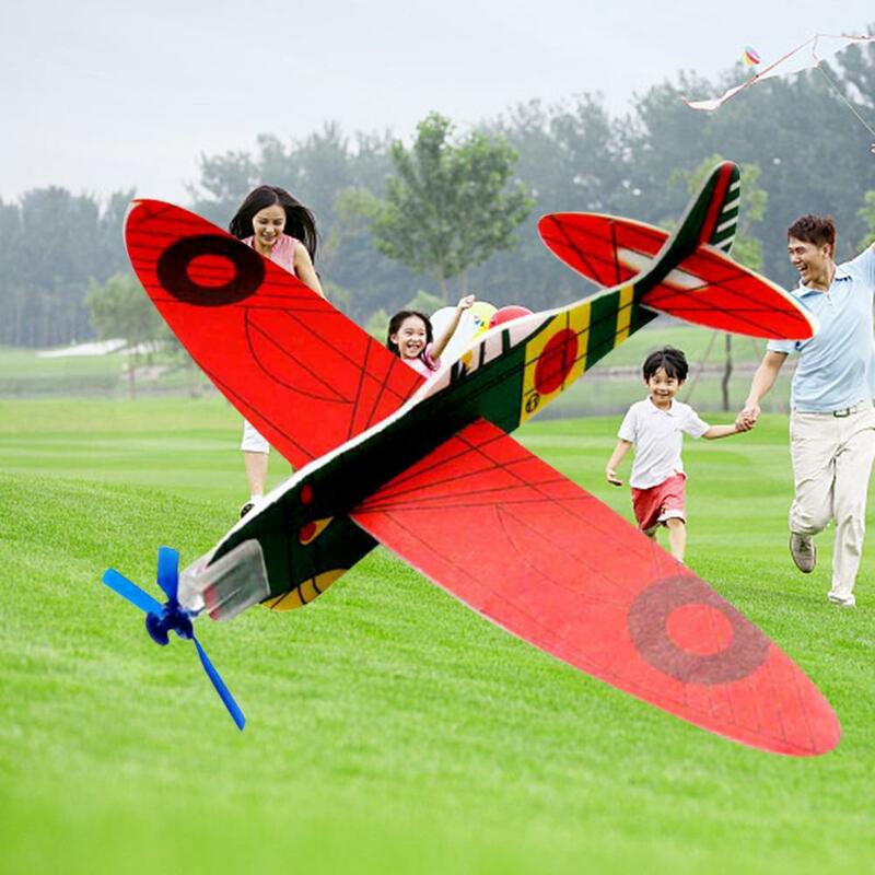 DIY Puzzle Foam Glider para crianças, modelo de avião pequeno, pequenos brinquedos ao ar livre, material de espuma, fabricação manual de aeronaves deslizantes