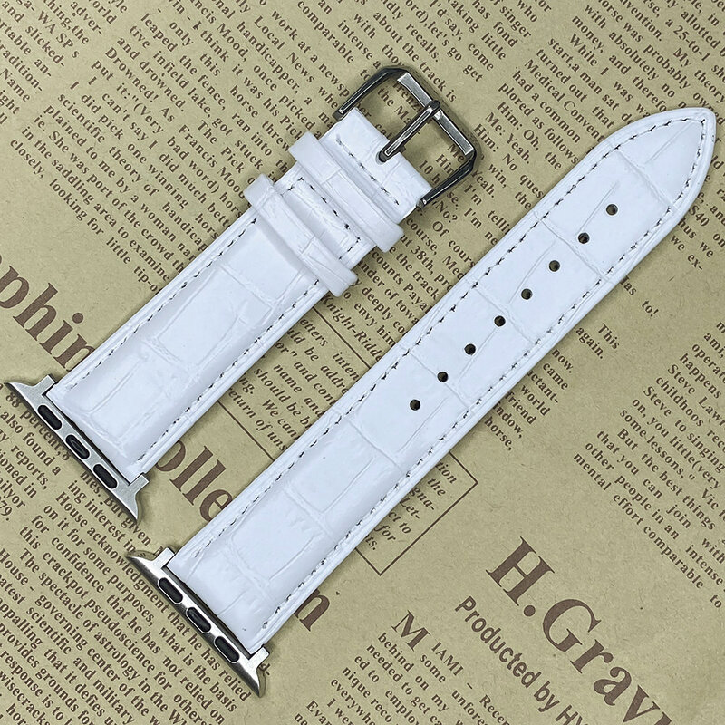 정품 가죽 시계 밴드 애플 시계 6 5 4 3 2 1 시리즈 38mm 40mm 42mm 44mm, 여성/남성 팔찌 iWatch 시계 스트랩