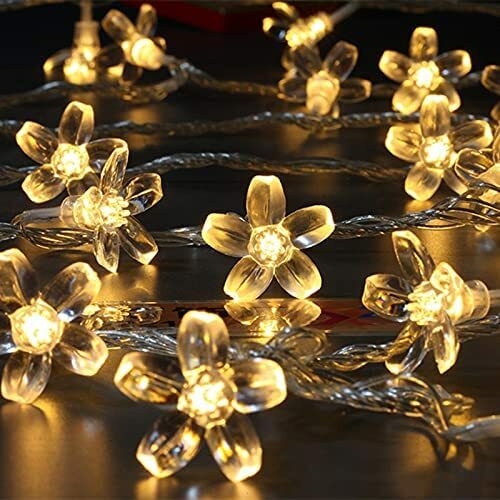 LED Garland Holiday USB Flower String Fairy Lights Hanging Ornaments Christmas Tree Decorations for Home Party Noel Navidad