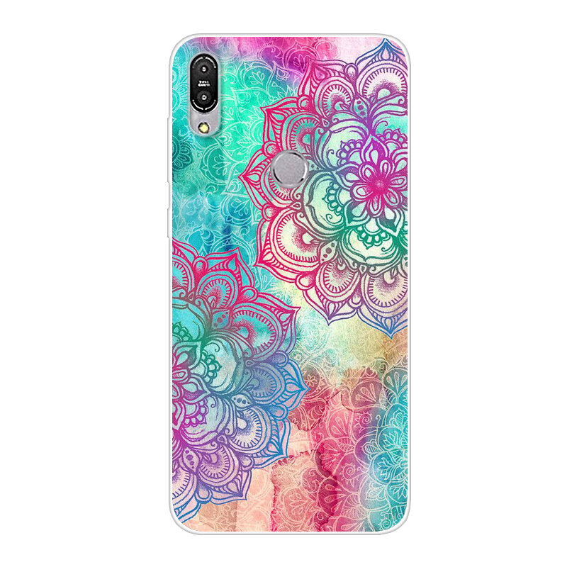 Nice flowers Clear Soft TPU For Asus Zenfone Max Pro M1 ZB601KL ZB602KL Case Cover Matte Painting Cases Coque Capinhas Etui