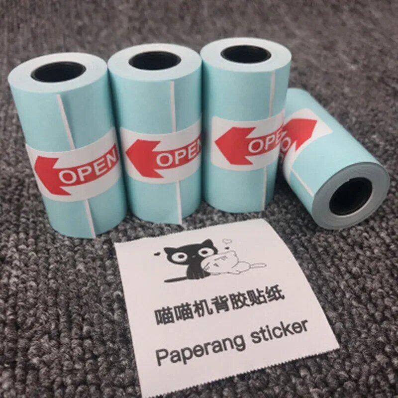Papel adhesivo de impresión para Mini impresora fotográfica de bolsillo, papel fotográfico autoadhesivo térmico de 57x30mm, 2 rollos