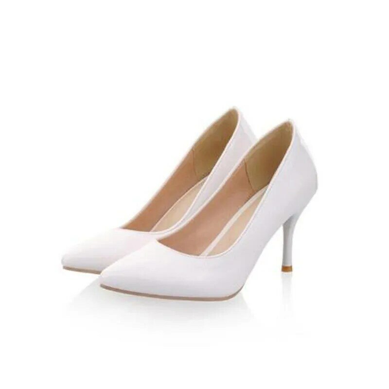 Marca bambini ragazze scarpe tacco alto scarpe con tacco moda donna pompe 2021 tacchi alti scarpe da sposa per ufficio da festa donna 30-43