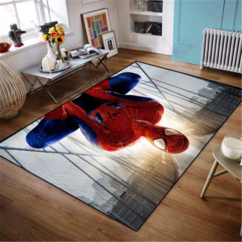 Alfombra de juego antideslizante para bebé, alfombrilla de Spiderman para gatear, 80x160cm, decoración de sala de estar