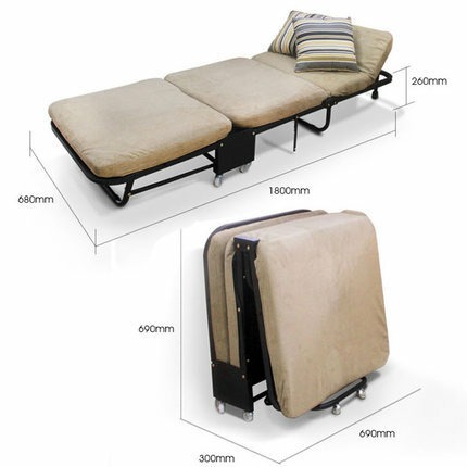 Складная односпальная офисная кровать, складная трехскладная губчатая кровать, удобная Простая кровать по уходу