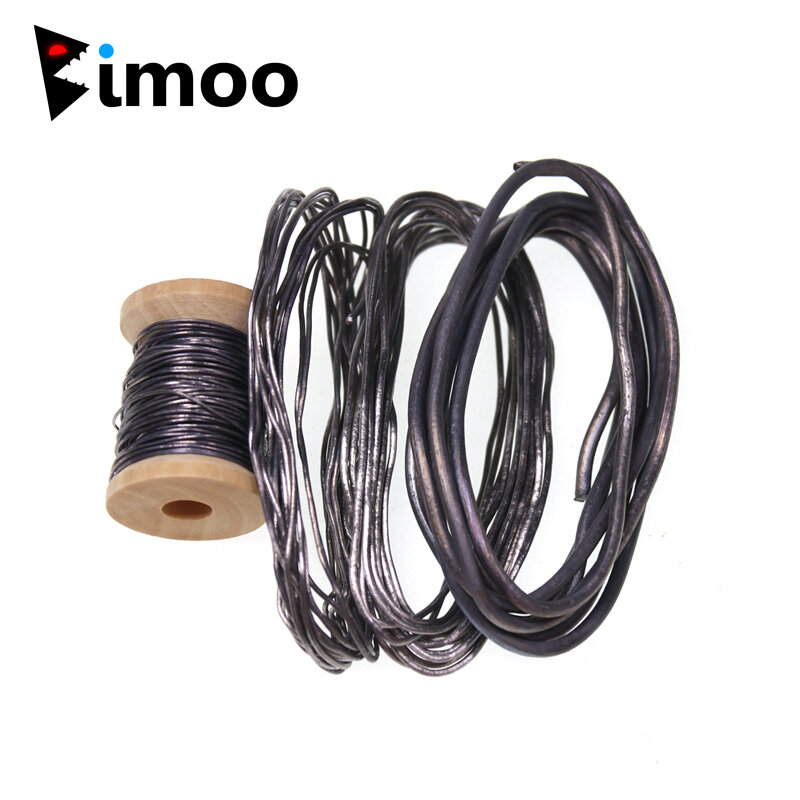 Bimoo 0.5mm 0.8mm 1mm 2mm Soft Round Weigted Leader Wire Nymph Streamer Saltwater Flies Body Fishing Lures Fly Tying Material