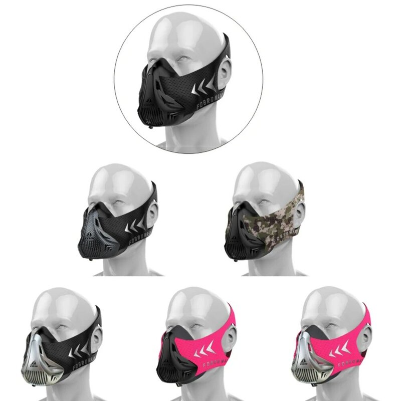 Maschera da allenamento per il cuore, maschera da allenamento per uomo/donna, controllo dell'aria, bicicletta, equitazione, ciclismo, maschera sportiva