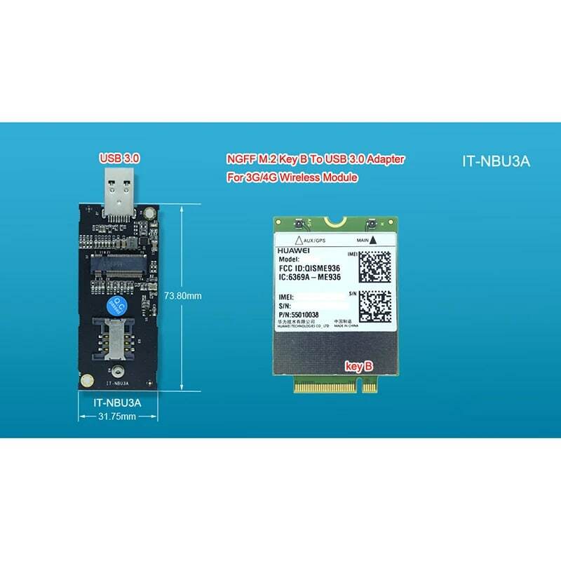 NGFF M.2 Clé B vers USB 2.0 3.0 adaptateur de signal pour Quectel EM12-G EM20-G EM06 SIMCOM SIM7912G SIM7920G SIM7906E SIM3G 4G Tech