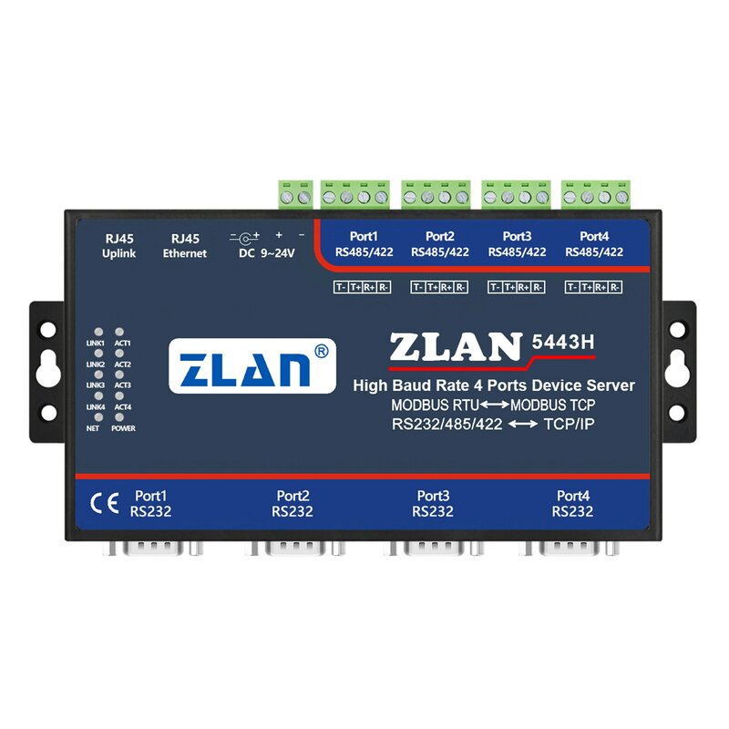 Описание продукта ZLAN5143D-это своего рода сборщик данных устройств RS485/шлюз IOT, специально разработанный для промышленной среды