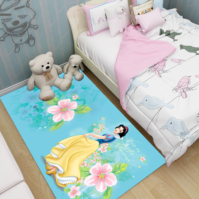 Princess Mat Girls Playmat Snow White Mat Kids Rug Carpet Floor Bedroom Doormat Non-slip Mat  Birthday Gift  Activity Mat Resin