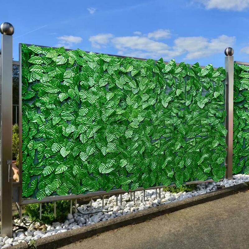 Rollo de valla de privacidad de hojas artificiales para jardín exterior, patio trasero, balcón