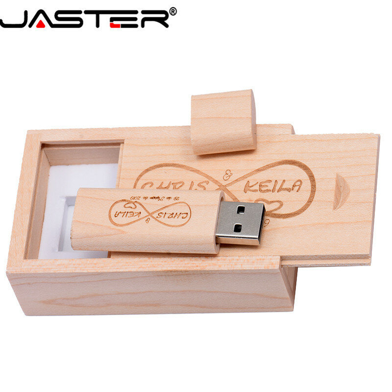 USB-флеш-накопитель JASTER деревянный круглый, 4/8/16/32/64 ГБ, USB 2,0