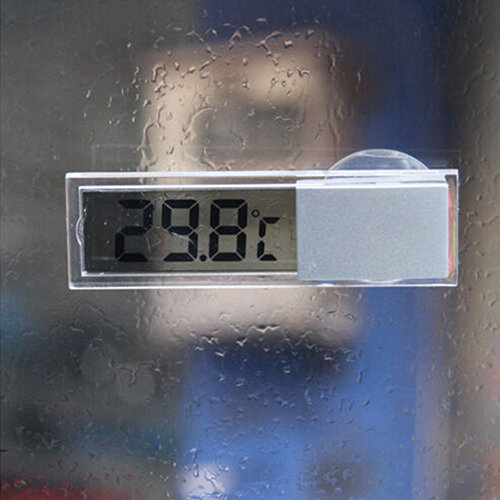 Medidor de temperatura Digital LCD para interior, hogar, exterior, ventosa, termómetro para coche, interior, Sensor de temperatura conveniente, humedad
