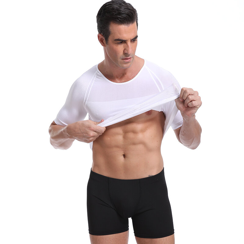 Classix Men Body tonowanie T-Shirt odchudzanie urządzenie do modelowania sylwetki korekcja postawy kontrola brzucha kompresja Man modelowanie bielizna gorset