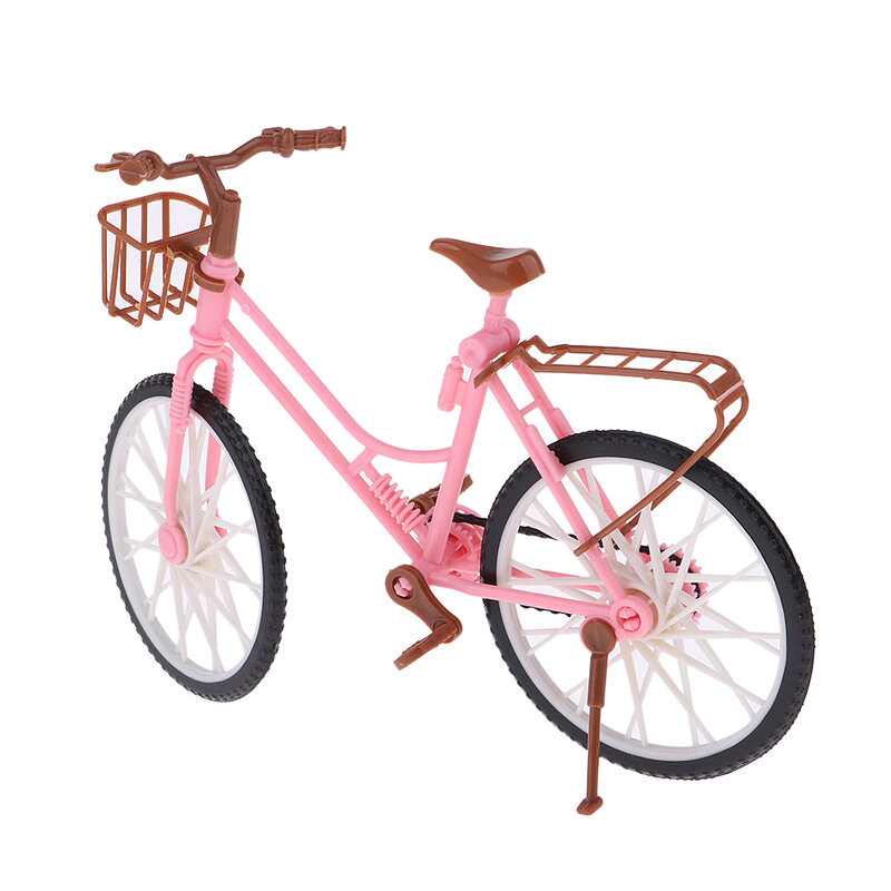 Modelo de bicicleta de plástico a escala 1/6 para casa de muñecas, accesorio de juguete