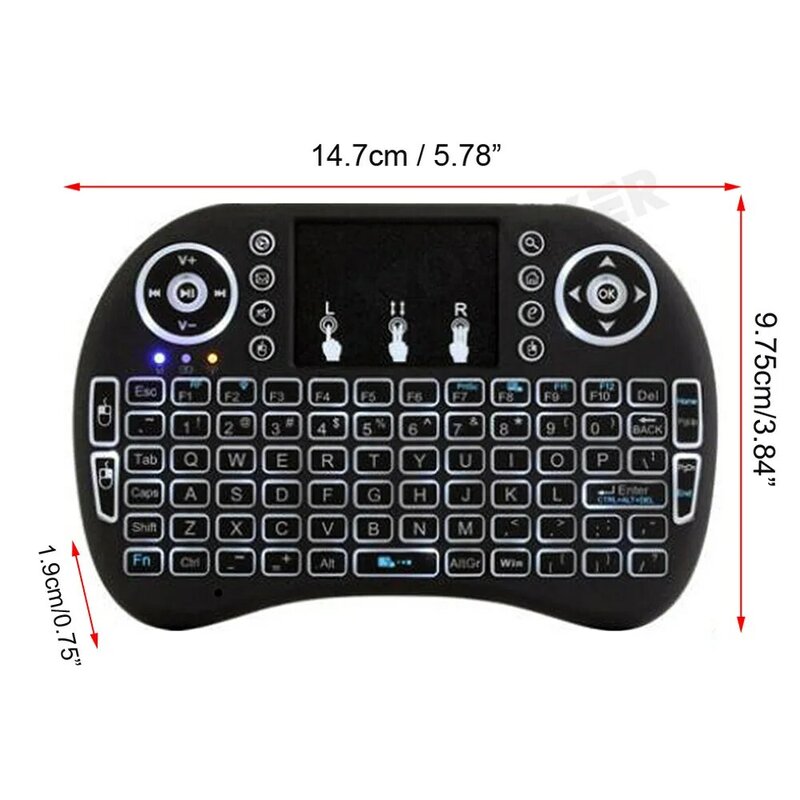 Клавиатура i8 Air Mouse беспроводная с тачпадом и подсветкой