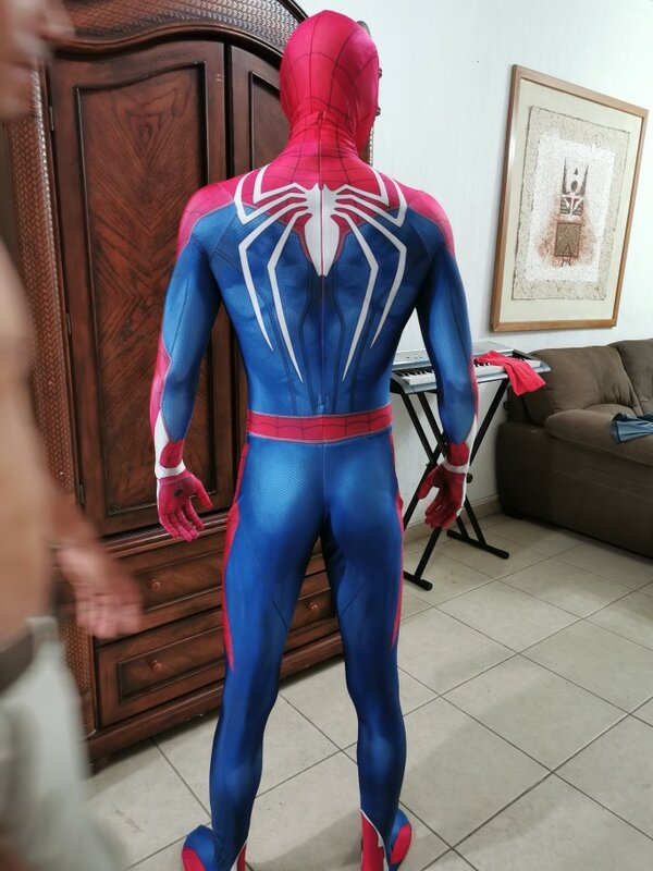 Spider Game PS4 insomniac Spiderman Cosplay Costume 3D Print Spandex Halloween Spiderman Zentai suit Adult/Kids