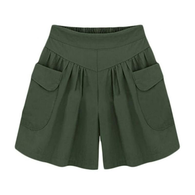 Pantaloncini allentati casuali della vita elastica di colore solido delle donne calde di estate 40% con la tasca