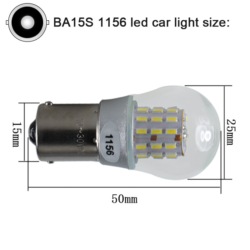 ampoule 12V 24V 1156 BA15S canbus Auto Clear Glass Lamp car Turn Tail Bulb Truck Bus Indicator Reverse Light 10v to 30v super