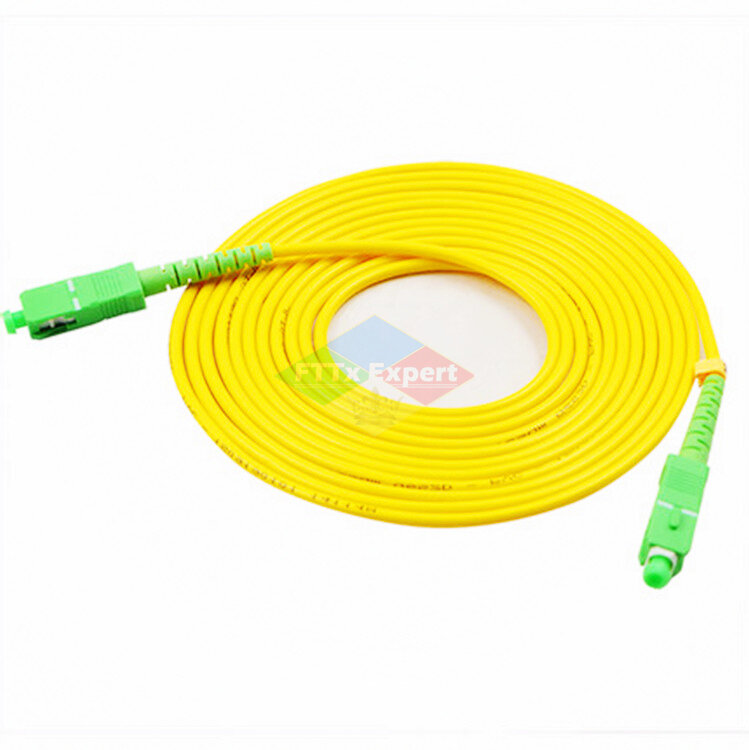 Envío gratuito, 10 unids/lote SC/APC-SC/APC Simplex 9/125, modo único SM, Cable de conexión de Cable de fibra óptica, puente de fibra