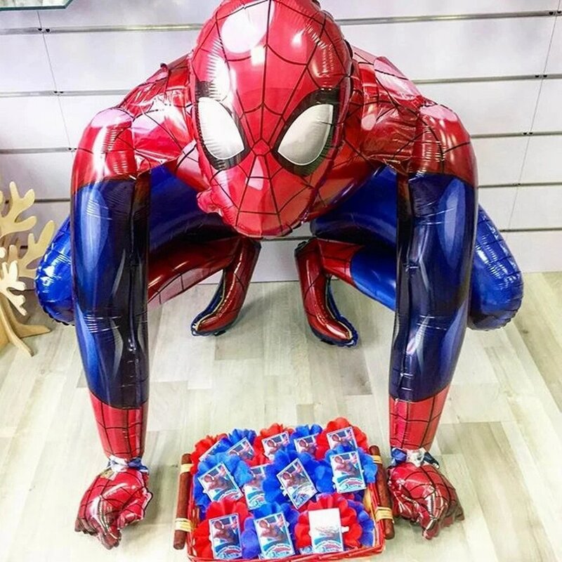 Lớn 3D Spiderman Iron Man Anh Hùng Nhôm Bóng Bay Trang Trí Tiệc Sinh Nhật Trẻ Em Hoạt Hình Cho Bé Tiếp Liệu Tặng Globos