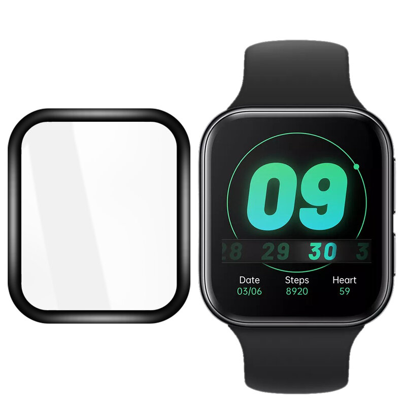 OPPO Watch 2 용 3D 소프트 유리 섬유 보호 필름 커버, OPPO Watch 스마트워치 액세서리, 46mm 스크린 보호대