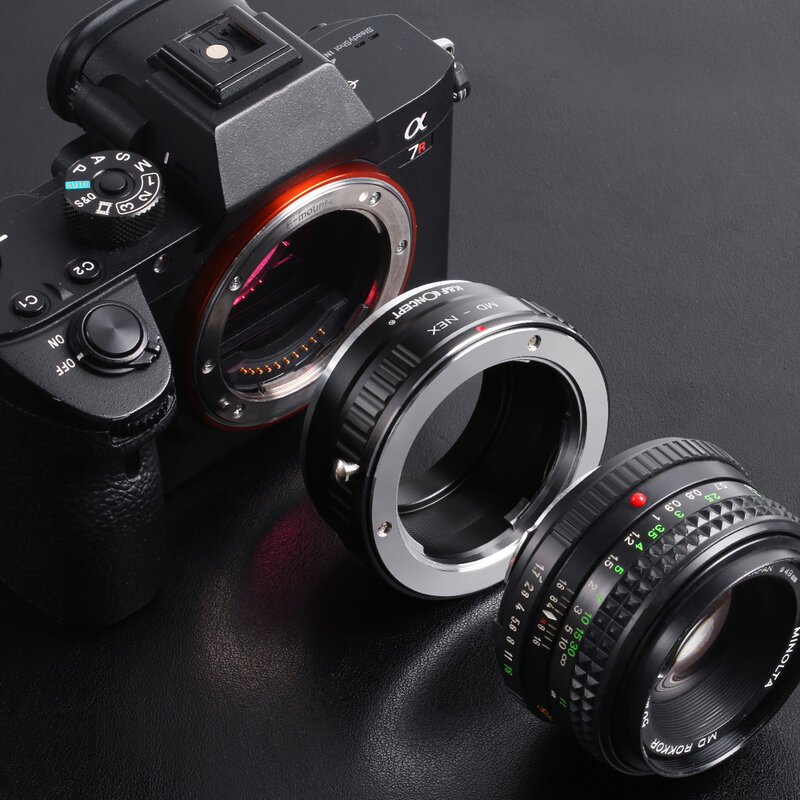 K & F CONCETTO Mount Lens Adattatore per Minolta MD Lens per Sony NEX E-Mount NEX-la Macchina Fotografica per Sony NEX-3 NEX-3C NEX-5 NEX-5C NEX-5N NEX-5R