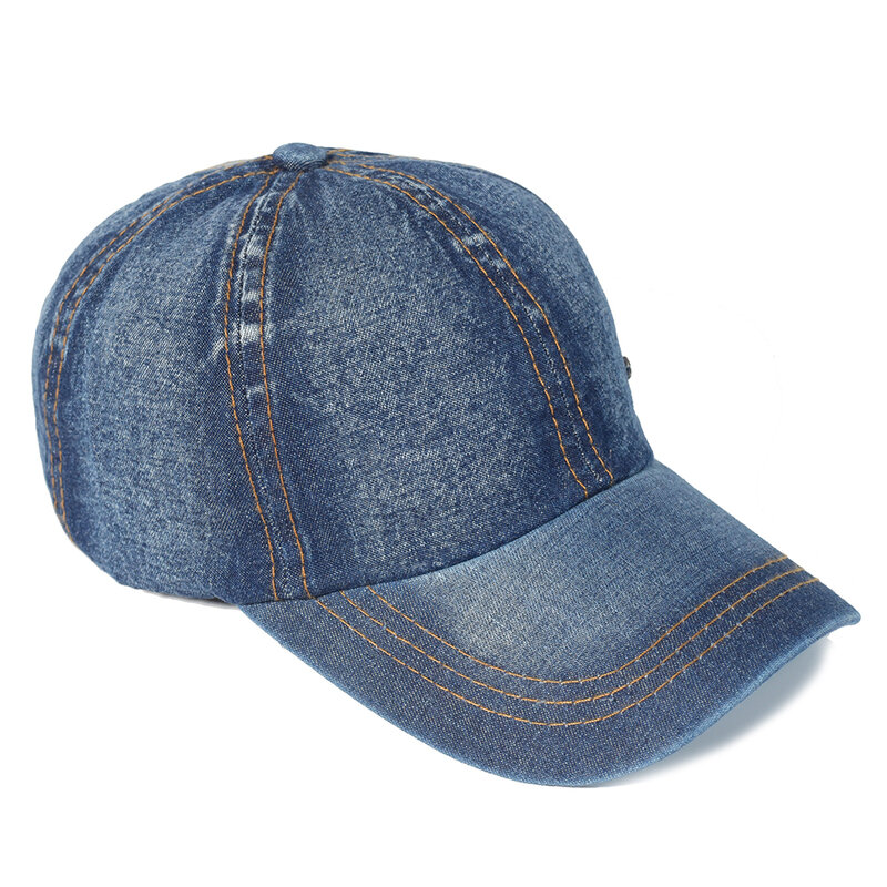 Vintage myte bawełniana czapka baseballowa mężczyźni kobiety Denim tata kapelusz regulowany styl Trucker niski profil