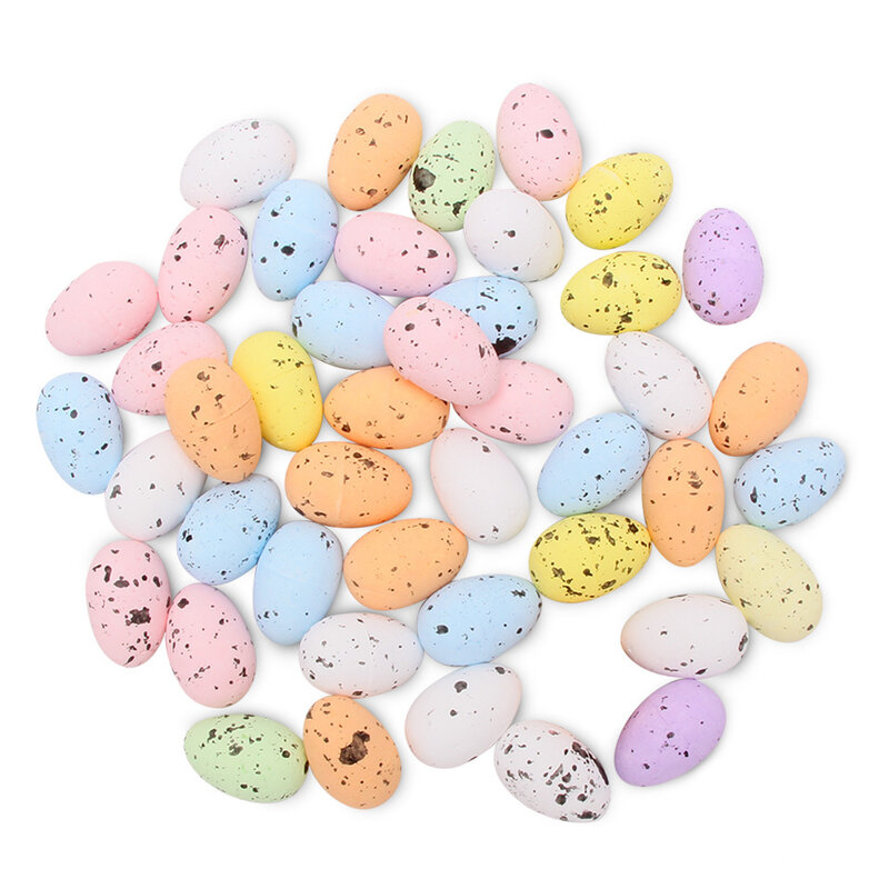 20/50Pcs Paaseieren Multi Size Kleurrijke Schuim Eieren Voor Pasen Diy Krans Decoratie Kinderen Geschenken Pasen Thuis party Favor Supplies